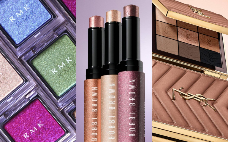 這幾款限量眼影實在太美了！YSL裸色高訂感眼影盤、BOBBI BROWN碎鑽極光眼影棒、RMK可愛糖果色眼影，真的沒搶到會哭！