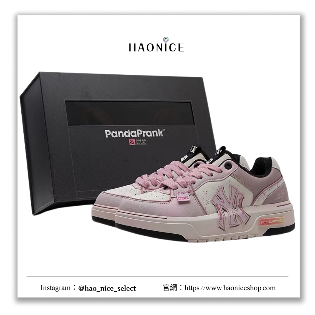 【HAO NICE】熊貓惡作劇系列 配合FAKEBUSTERS驗鞋 MLB 紐約洋基隊 告白聲跡系列 聲情訂製 低筒潮流戶外休閒板鞋