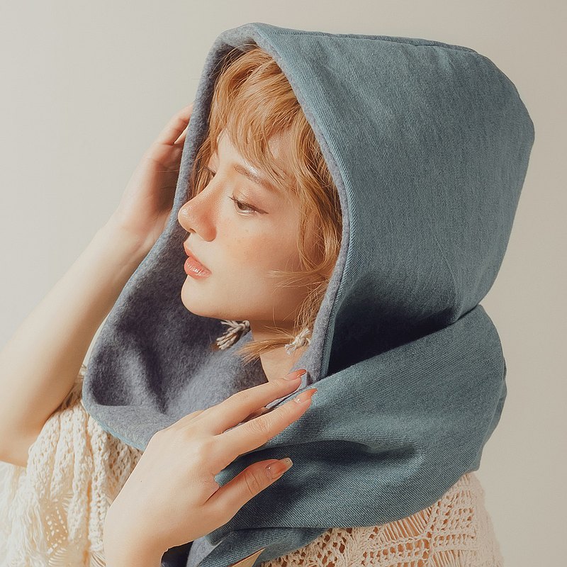 RIGHT BRAIN 系列 - 知覺 * 連帽圍巾