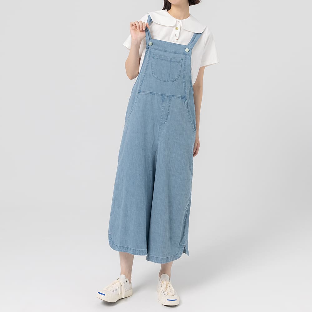 a la sha 夏日必備單品️丈青牛仔吊帶褲裙