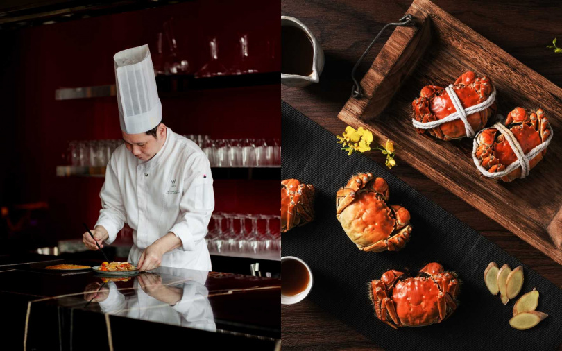 饕客必點的當季「清蒸大閘蟹」，蟹黃香濃飽滿、蟹肉細緻鮮嫩。（圖／業者提供）