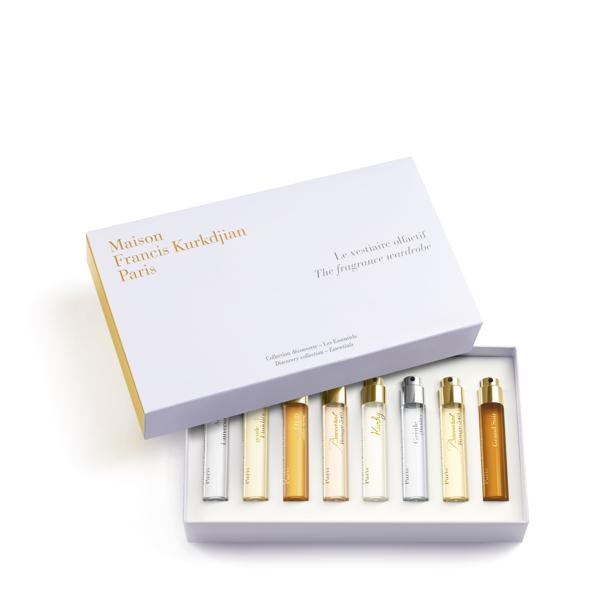 Maison Francis Kurkdjian中性香氛衣櫥禮盒（LES ESSENTIELS）8×11ml／9,500元。圖片：品牌提供
