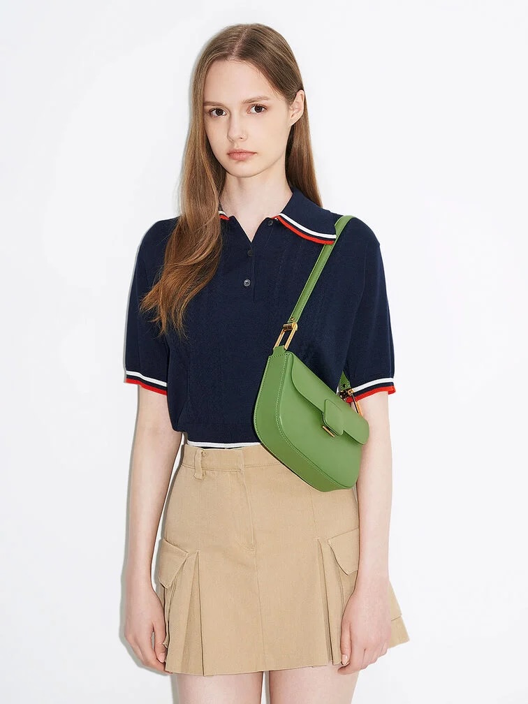 CHARLES & KEITH Koa 方釦肩背包