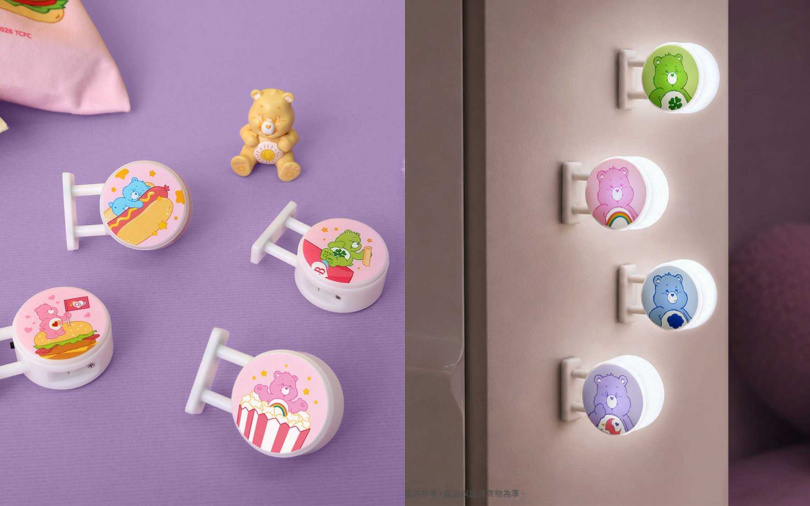 Care Bears燈箱磁鐵有分為經典款和美味款，輕輕一貼就能點亮生活角落。（圖／品牌提供）