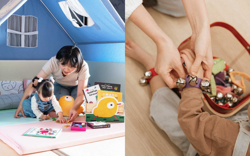 礁溪寒沐酒店推出繪本主題房，將客房打造為沉浸式繪本世界，房內備有精選繪本與互動益智玩具，構築出童趣的度假空間。（圖／礁溪寒沐酒店提供）