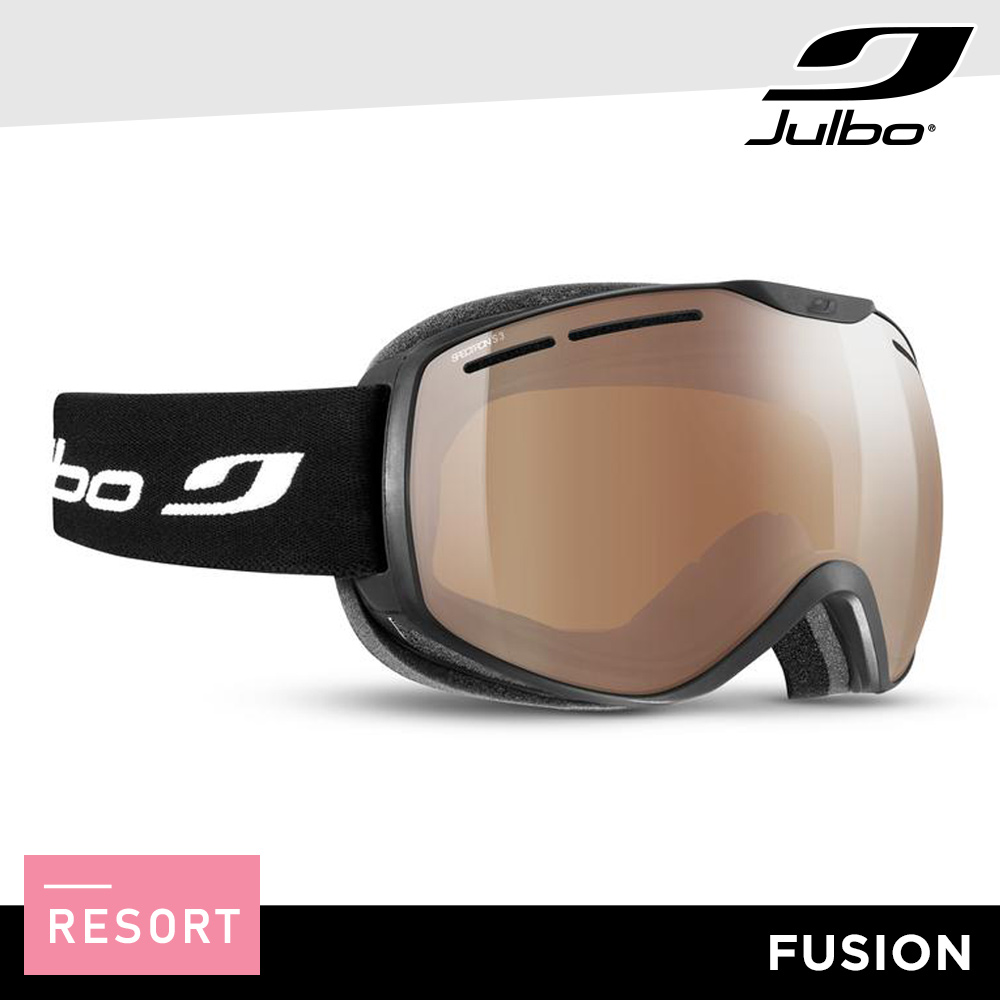 Julbo 滑雪護目鏡 FUSION J76212144 / 黑框 (淺棕多層鍍膜片)