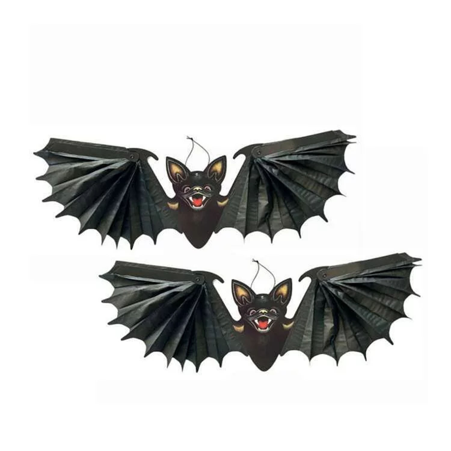MODACore 摩達客 - 萬聖節派對佈置裝飾展翅大黑蝙蝠吊飾掛飾兩入組-黑色