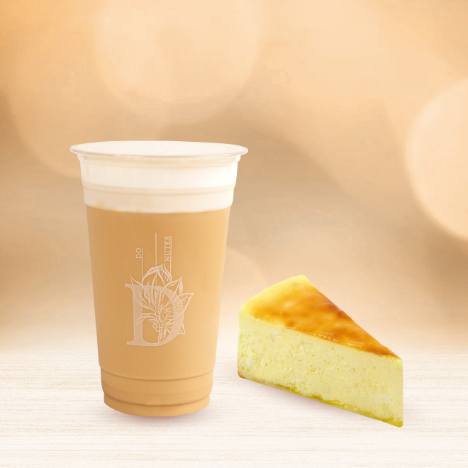 【多那之咖啡】榛果拿鐵(大杯)+乳酪蛋糕