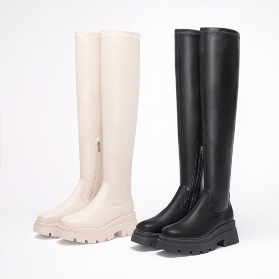 D+AF 2024年秋冬系列品牌代言人舒華時尚魅力解析 舒華代言主打 (秋冬流行女鞋) shoes 超模比例．顯瘦不掉筒方糖過膝靴