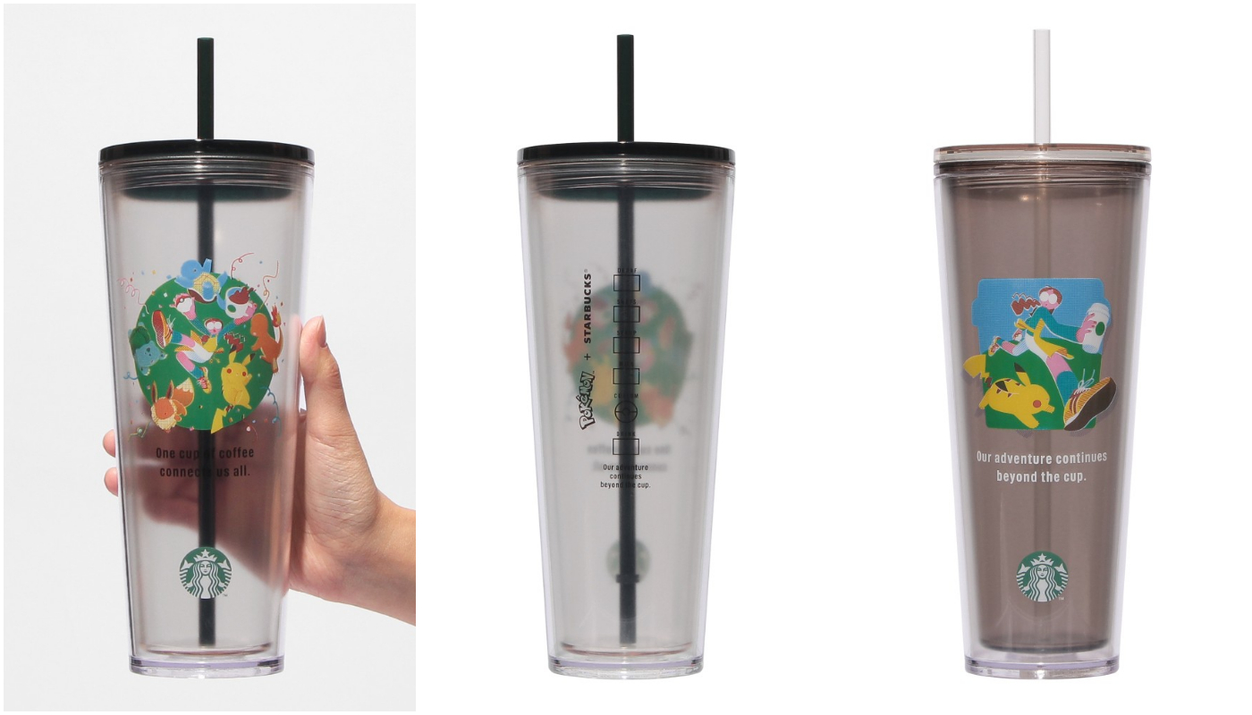 日本星巴克_Pokémon + STARBUCKS コールドカップタンブラー_Pokémon + STARBUCKS 冷水隨行杯