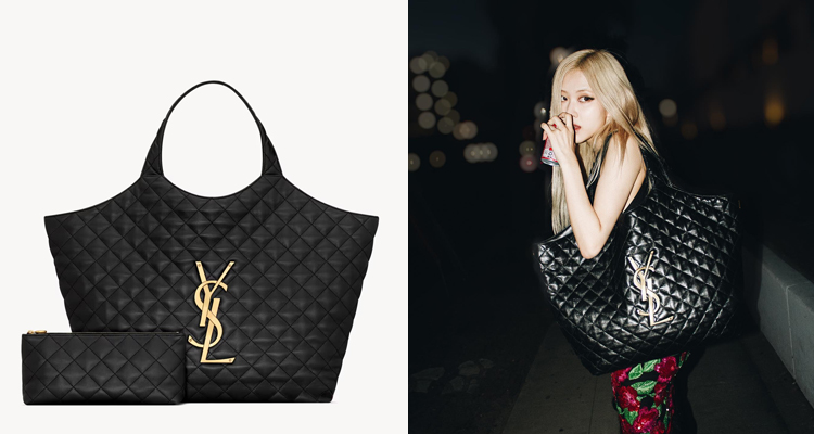 南韓天團BLACKPINK的成員Rosé，向來以簡約卻不失質感的私服穿搭深受矚目。作為YSL全球代言人的她，亦經常在個人IG上釋出多組身穿品牌的造型照，其中，幾張肩揹「Icare」系列大型托特包的私服穿搭，更是掀起粉絲間的熱烈關注與仿效風潮。